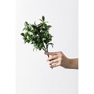 Yapay Limon Yaprağı Demeti Yeşil 30 Cm 7 Dal(uv)