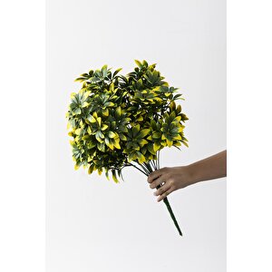 Yapay Şefrole Demeti Sarı Yeşil 60 Cm 24 Dal(uv)