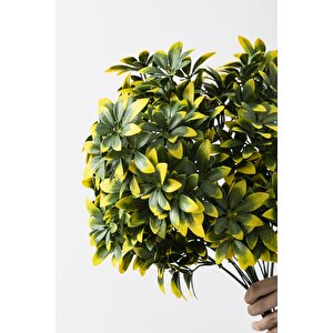 Yapay Şefrole Demeti Sarı Yeşil 60 Cm 24 Dal(uv)