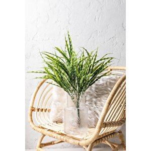 Yapay Büyük Saz Demeti Açık Yeşil 60 Cm 10 Dal
