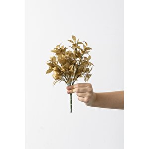 Yapay Limon Yaprağı Demeti Gold 30 Cm 7 Dal(uv)