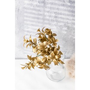 Yapay Limon Yaprağı Demeti Gold 30 Cm 7 Dal(uv)