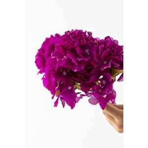 Yapay Ortanca Çiçeği 35 Cm 7 Dal Mor