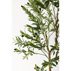 Yapay Zeytin Ağacı 175 Cm Gold Metal Saksı