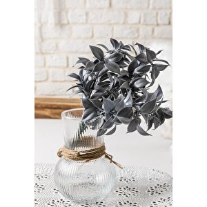 Yapay Limon Yaprağı Demeti Gri 30 Cm 7 Dal(uv)