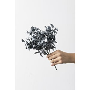 Yapay Limon Yaprağı Demeti Gri 30 Cm 7 Dal(uv)