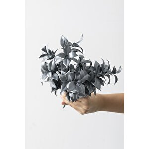 Yapay Limon Yaprağı Demeti Gri 30 Cm 7 Dal(uv)