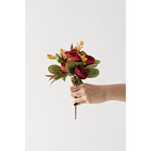 Yapay Şakayık Demeti 30 Cm 6 Dal Kırmızı