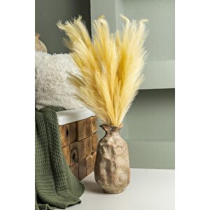 Yapay Pampas 100 Cm Tek Dal Sarı 5'li