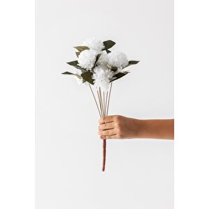 Yapay Kasımpatı Çiçeği Beyaz 40 Cm 5 Dal