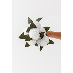 Yapay Kasımpatı Çiçeği Beyaz 40 Cm 5 Dal