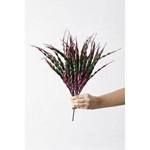 Yapay Saz Demeti Yeşil Pembe 40 Cm 5 Dal(uv)