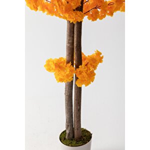 Yapay Bahar Dalı Ağacı Turuncu 130 Cm