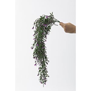 Yapay Sarmaşık Uv Korumalı Küpe Yeşil Mor 80 Cm 5 Dal