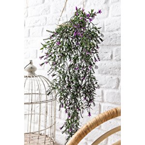Yapay Sarmaşık Uv Korumalı Küpe Yeşil Mor 80 Cm 5 Dal