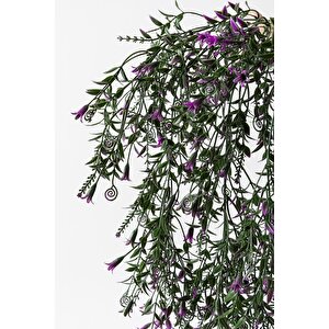 Yapay Sarmaşık Uv Korumalı Küpe Yeşil Mor 80 Cm 5 Dal
