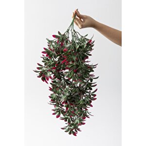 Yapay Sarmaşık Şeflore Uv Korumalı Yeşil Pembe 80 Cm 5 Dal