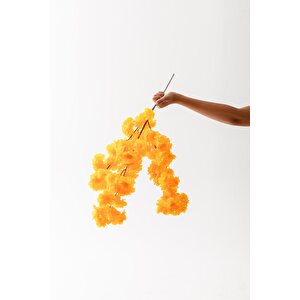 Yapay Bahar Dalı Çiçeği Turuncu 3 Dal 100 Cm