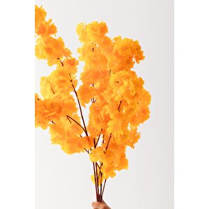 Yapay Bahar Dalı Çiçeği Turuncu 3 Dal 100 Cm