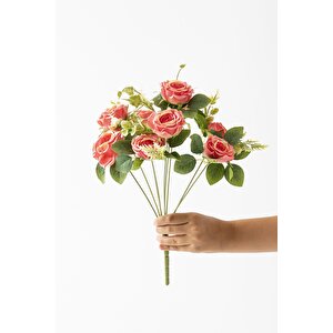 Yapay Gül Demeti 9 Dallı Koyu Pembe