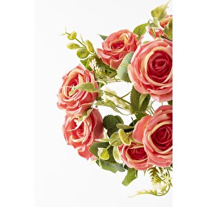 Yapay Gül Demeti 9 Dallı Koyu Pembe