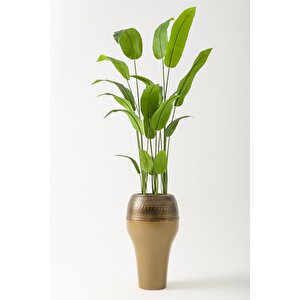 Yapay Starliçe Ağacı 230 Cm Kahverengi Eskitme Damla Saksı