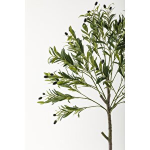 Yapay Zeytin Ağacı 160 Cm Beyaz Gold Metal Saksı