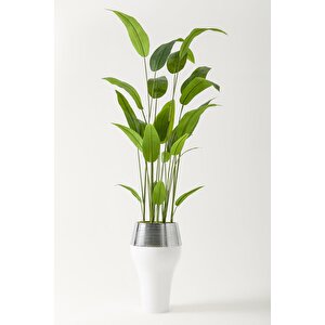 Yapay Starliçe Ağacı 230 Cm Beyaz Gümüş Damla Saksı