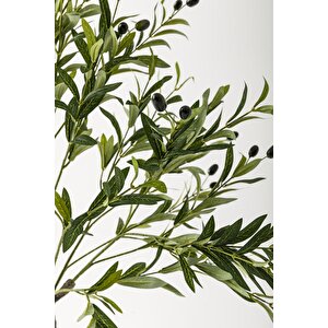 Yapay Zeytin Ağacı 160 Cm Krem Gold Metal Saksı