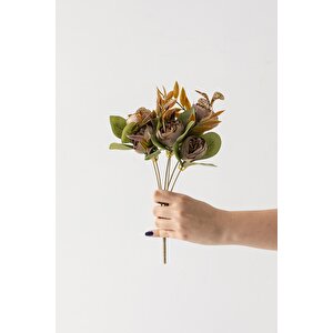 Yapay Şakayık Demeti 30 Cm 6 Dal Kahverengi