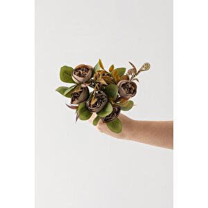 Yapay Şakayık Demeti 30 Cm 6 Dal Kahverengi