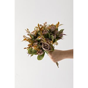 Yapay Şakayık Demeti 30 Cm 6 Dal Kahverengi