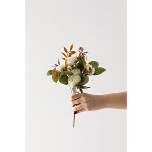 Yapay Şakayık Demeti 30 Cm 6 Dal Krem