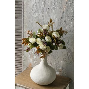Yapay Şakayık Demeti 30 Cm 6 Dal Krem