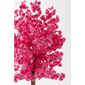 Yapay Ağaç Pembe Bahar Dalı 180 Cm Beyaz Konik Saksı