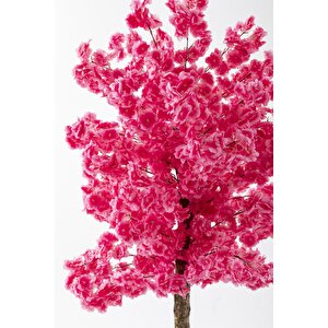Yapay Ağaç Pembe Bahar Dalı 180 Cm Beyaz Konik Saksı
