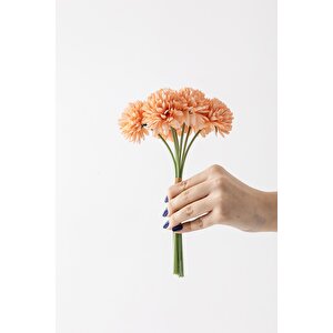 Yapay Kasımpatı Çiçeği Somon 25 Cm 7 Dal