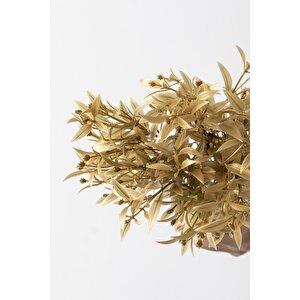 Yapay Zeytin Demeti Gold 30 Cm 5 Dal(uv)