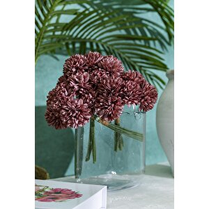 Yapay Kasımpatı Çiçeği Gül Kurusu 25 Cm 7 Dal