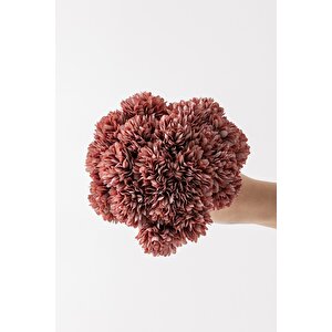 Yapay Kasımpatı Çiçeği Gül Kurusu 25 Cm 7 Dal