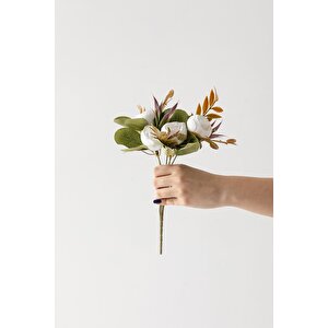 Yapay Şakayık Demeti 30 Cm 6 Dal Beyaz
