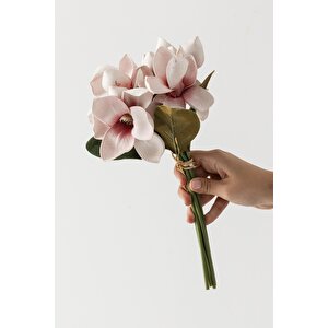 Yapay Lüx Lateks Manolya Demeti 33cm Açık Kahve 7 Kafa