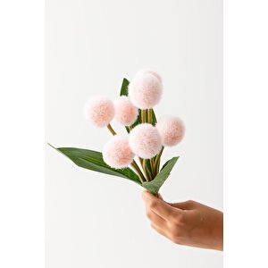 Yapay Ponpon Çiçeği Açık Somon 35 Cm 7 Dal