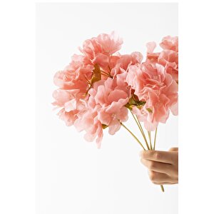 Yapay Ortanca Çiçeği 35 Cm 7 Dal Pembe