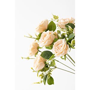 Yapay Gül Demeti 9 Dallı Açık Somon