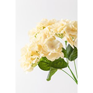 Yapay Ortanca Çiçeği Açık Somon 45 Cm 7 Dal