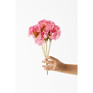 Yapay Ortanca Çiçeği 35 Cm 7 Dal Fuşya