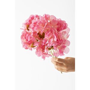 Yapay Ortanca Çiçeği 35 Cm 7 Dal Fuşya