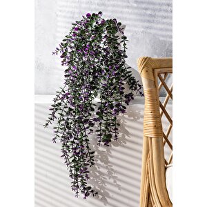 Yapay Okaliptus Sarmaşık Uv Korumalı Mor 90 Cm 5 Dal