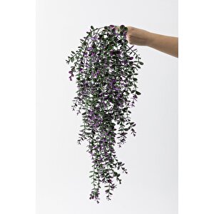 Yapay Okaliptus Sarmaşık Uv Korumalı Mor 90 Cm 5 Dal